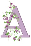 Letter A Floral Initial