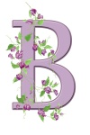 Písmeno B Floral Initial