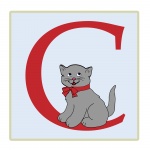 Letra C, Ilustração do gato