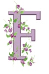 Letter F Floral Initial