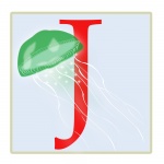Letter J, Jellyfish Illustration
