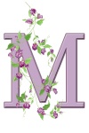 Litera M Floral początkowe