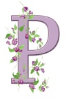 Písmeno P Floral Initial