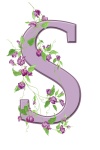 Letter S Floral Initial