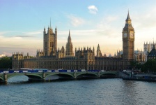 Parlamento de Londres no por do sol