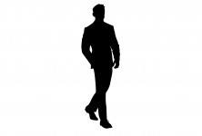 Man, silhouette, business