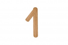 Numero 1 in legno del gelato