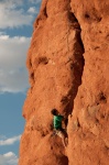 Rock climber en action