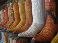 Western Cowboy Boots On Display