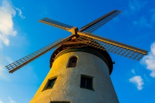 Větrný mlýn detailní záběr