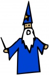 Wizard with wand