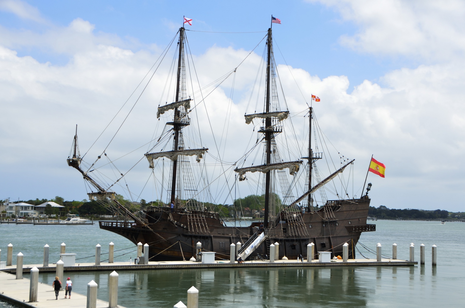 Galleon Ships Moored Free Stock Photo - Public Domain Pictures