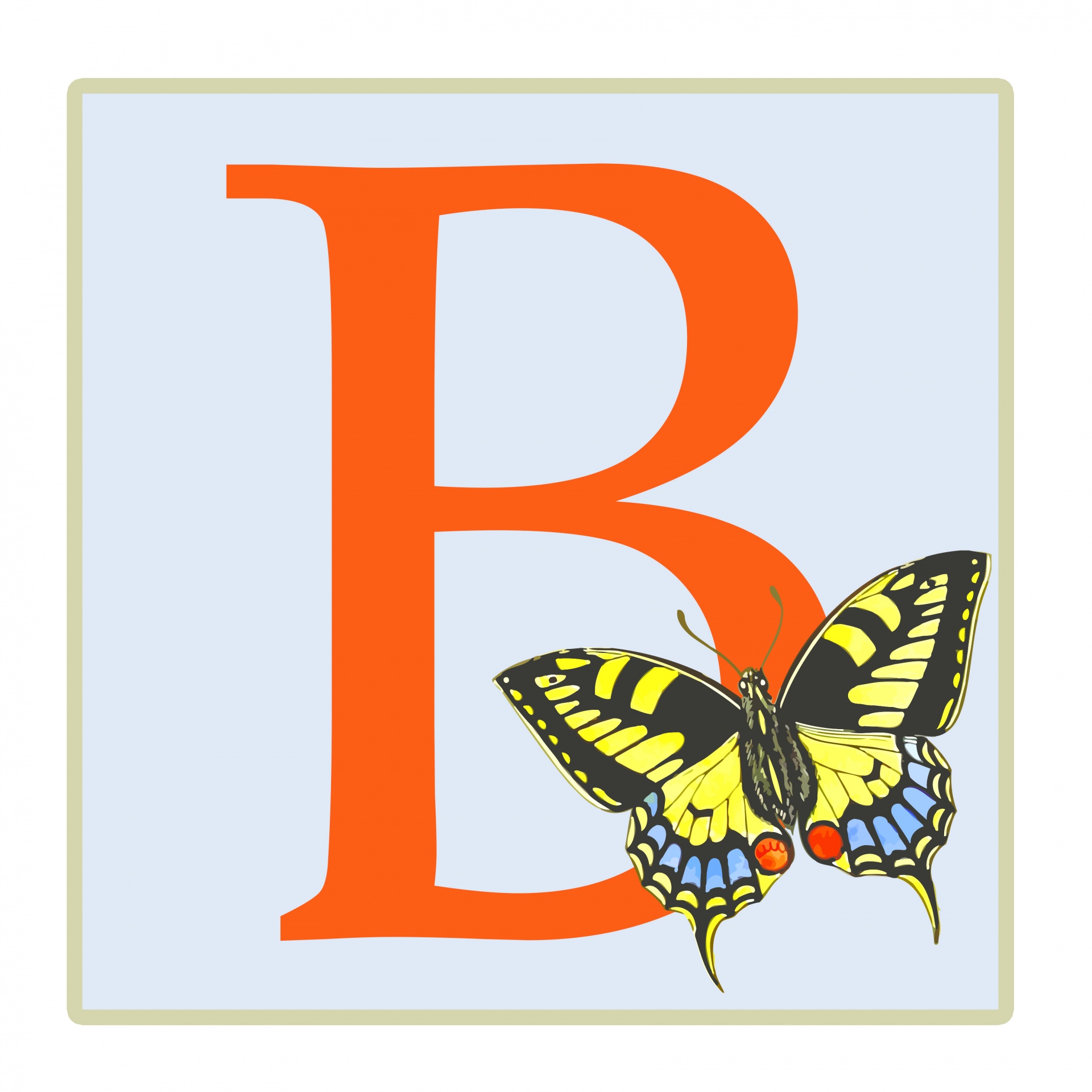 Letter B, Butterfly Illustration Free Stock Photo - Public Domain Pictures