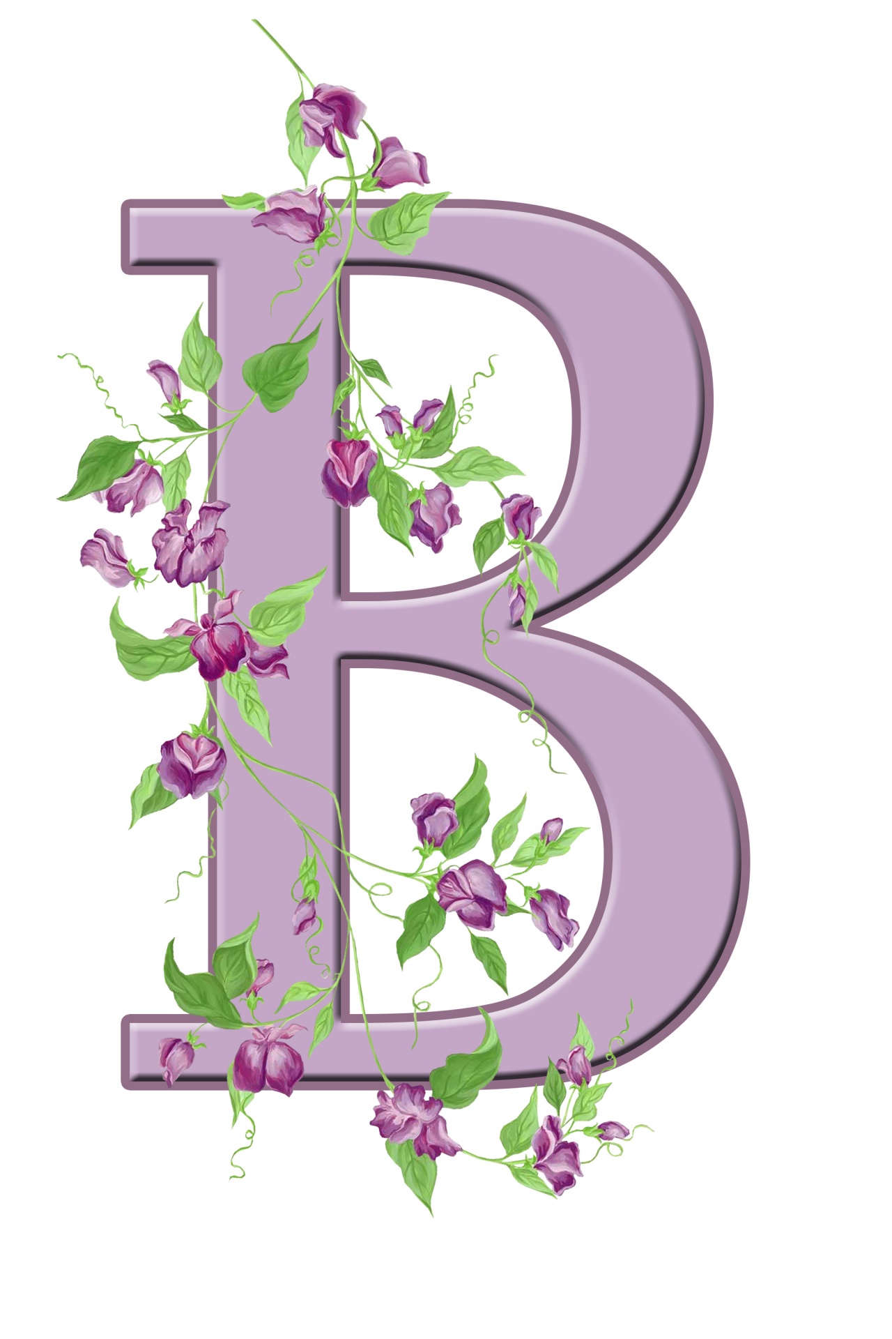 Letter B Floral Initial Free Stock Photo - Public Domain Pictures