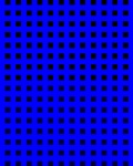 Black blocks on blue