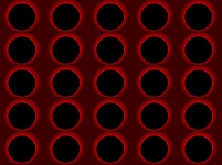 Black dots on red background