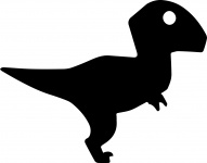 Chibi Velociraptor Silhouette