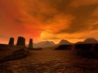 4 ruinas en el desierto