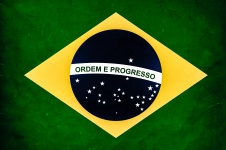 Grunge bandiera del Brasile Stato