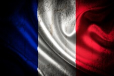 Grunge flaga Francji