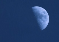 Moon av dagsljus