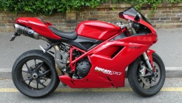 Rode Ducati Motorcycle