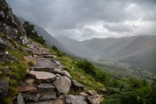 Steep stony path onto Ben Nevis