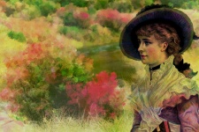 Vintage Lady in campagna