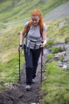 Femeie Excursionist Cu rucsacul în spate