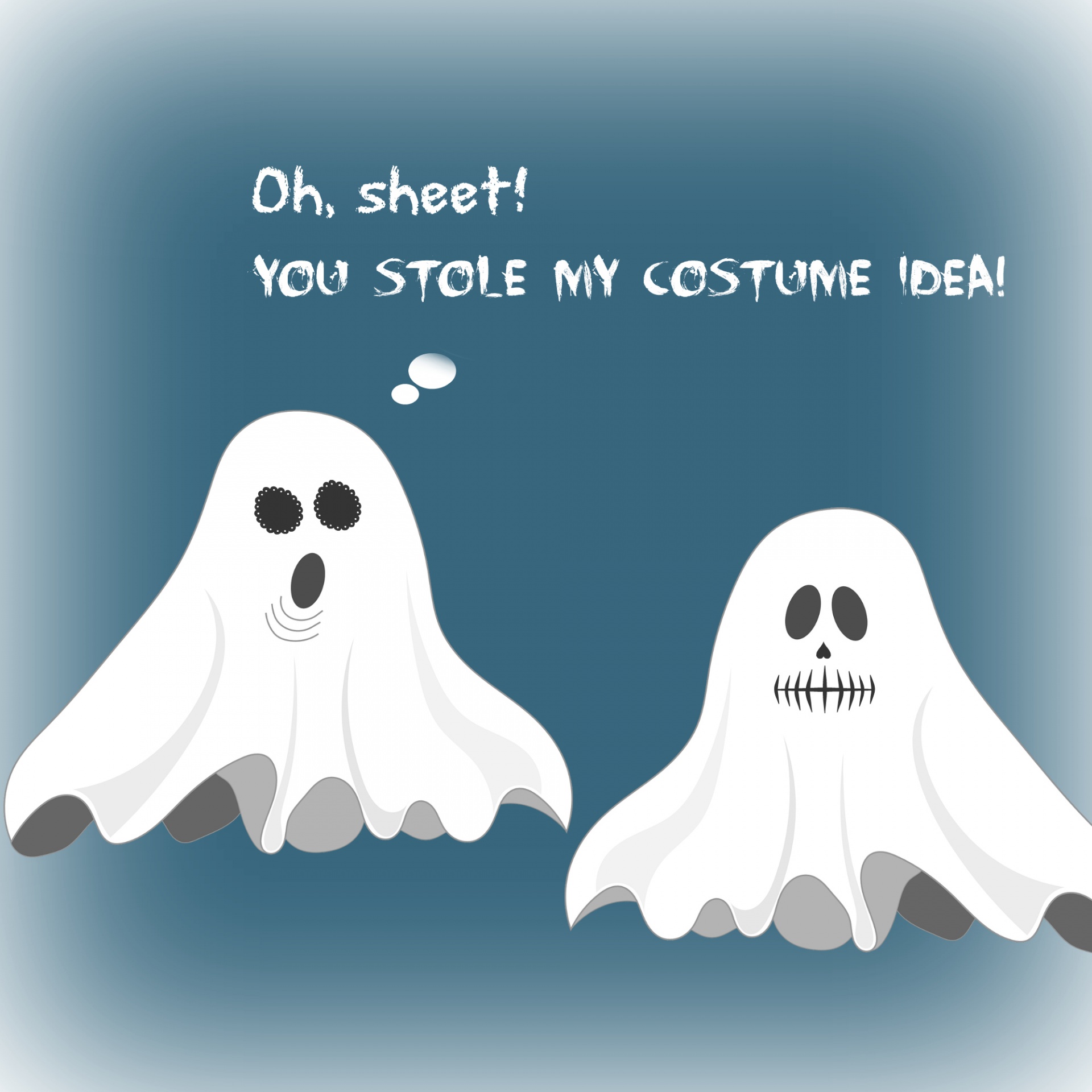 Free Halloween Ecard With Ghosts Free Stock Photo - Public Domain Pictures