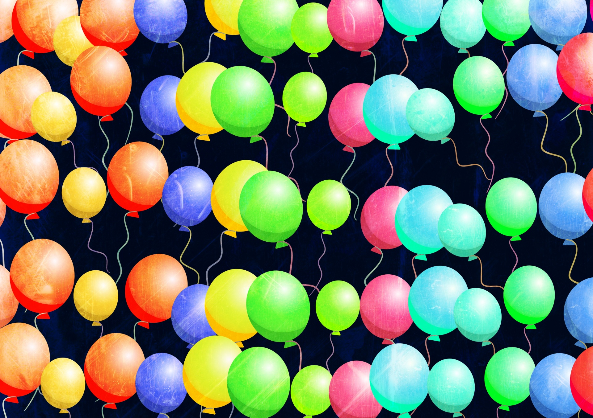 Rainbow Party Balloons