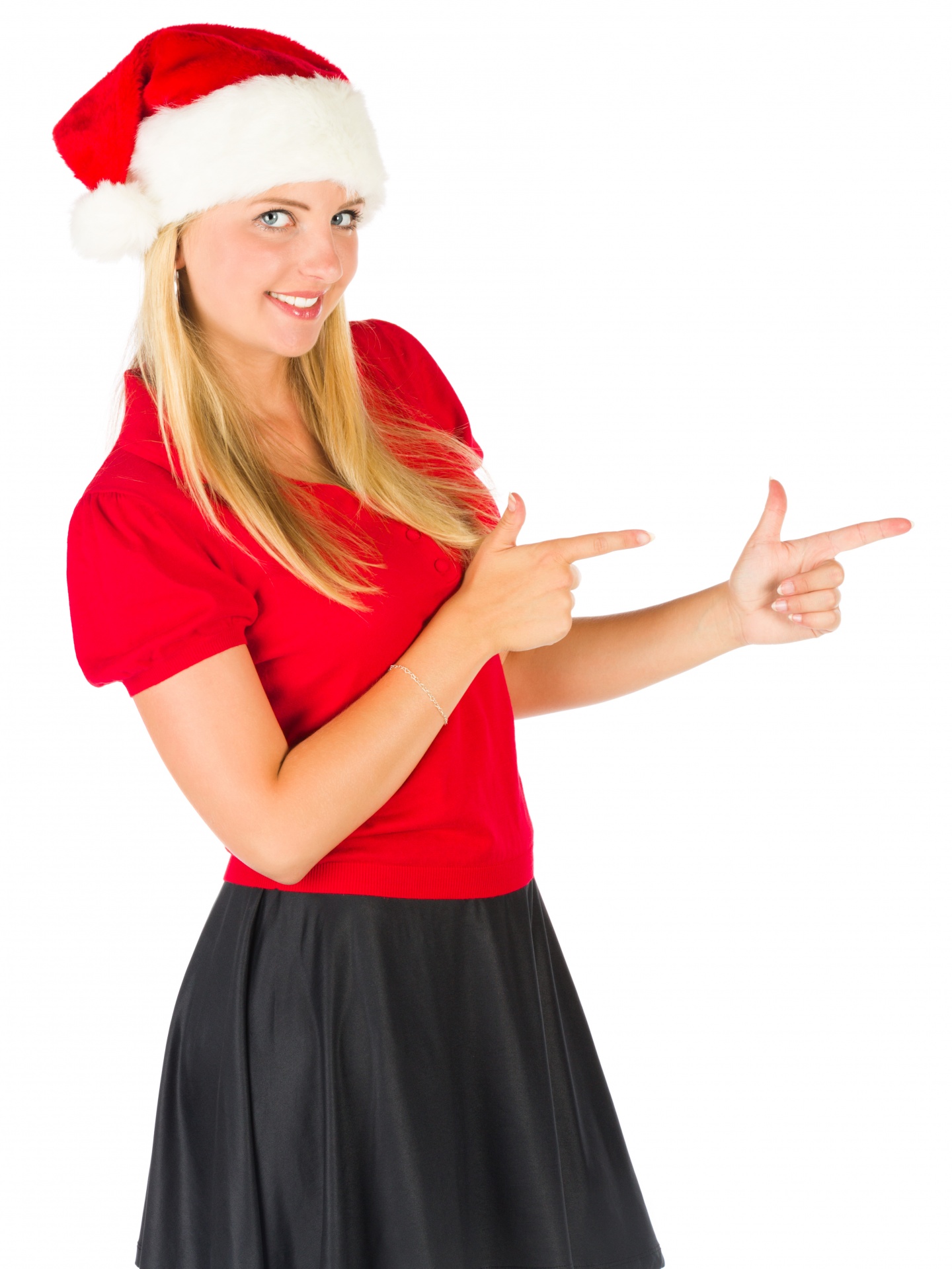 pointing-santa-girl-free-stock-photo-public-domain-pictures