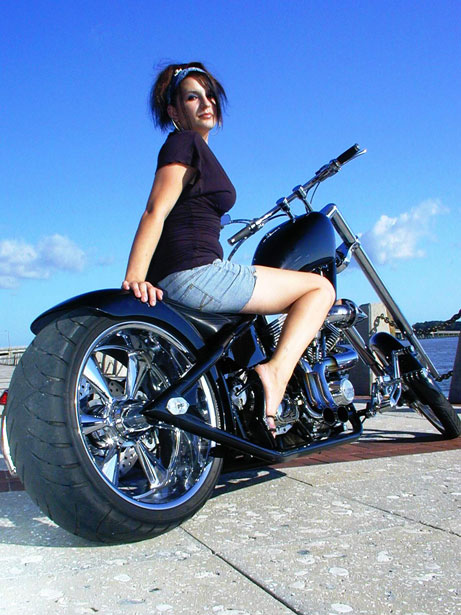 Modeling On Motorcycle 3 Free Stock Photo - Public Domain Pictures