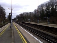 Ein Zug Ankunft am Bahnhof Bromley