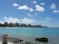 Plaży na Hawajach