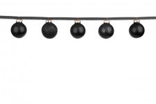 Black Baubles On A Ribbon