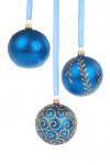 Azul adornos de Navidad