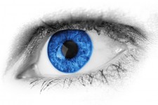 Blauw oog detail
