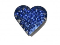 Corazón de mármol azul