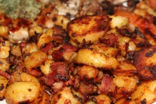 Stekt potatis med bacon