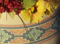 Flores de cerámica indígena