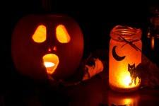 Halloween lanterna e luci
