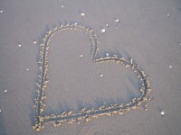 Srdce v písku