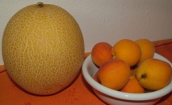 Honungsmelon och aprikoser