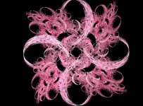 Pink swirly star shape