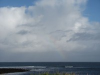 Arco-íris sobre o mar