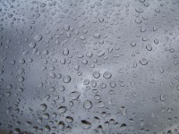 Kapky deště na okna