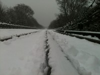 Snow Covered Underground Track