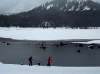 Snowshoeing la Lacul Easton