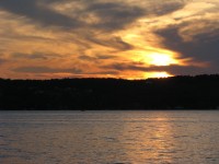 Zachód słońca nad jeziorem Soft Canandai